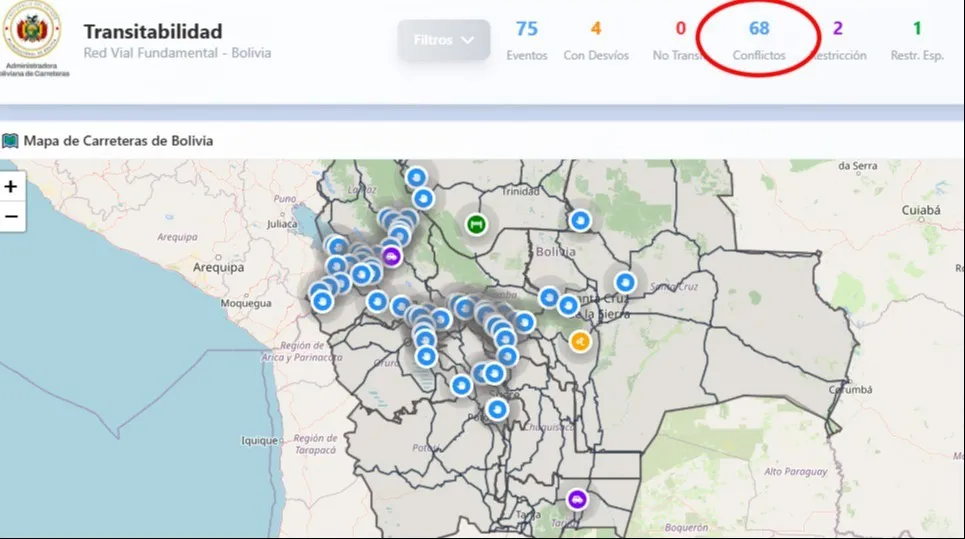 bloqueos mapa ABC 10 enero