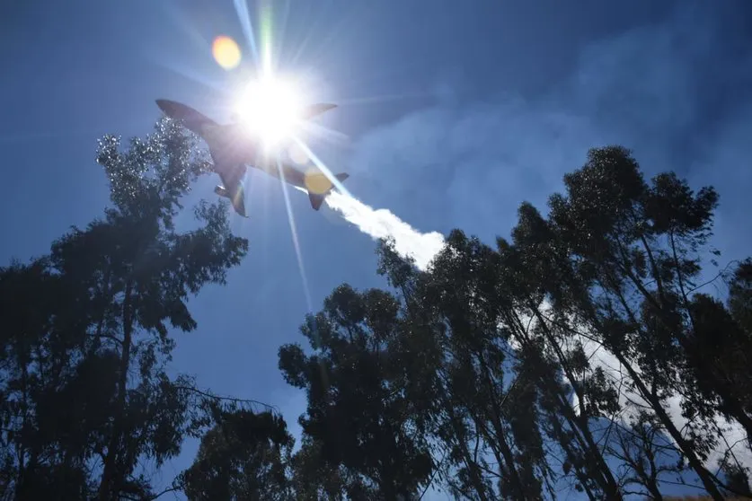 avión incendio