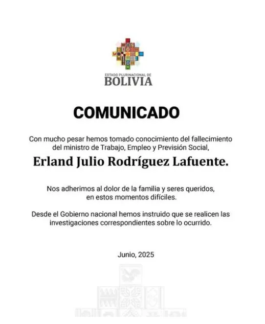 comunicado muerte
