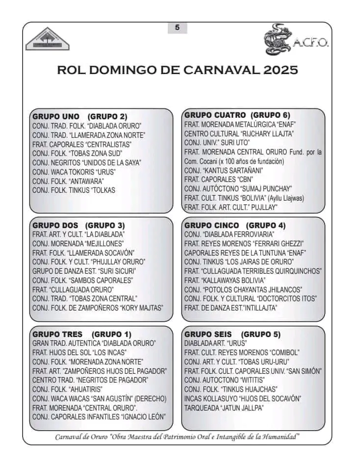 rol domingo de carnaval